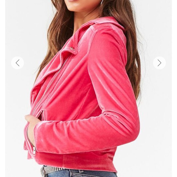 Forever 21 Velour Moto Jacket - Picture 5 of 8